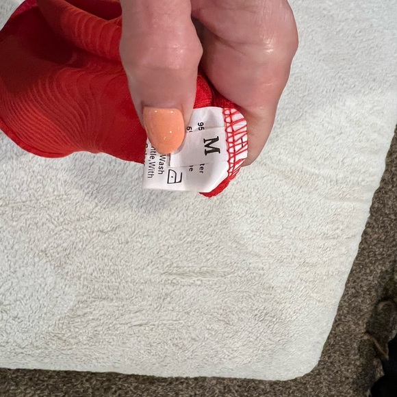 Red Ribbed One Piece - Picture 2 of 2